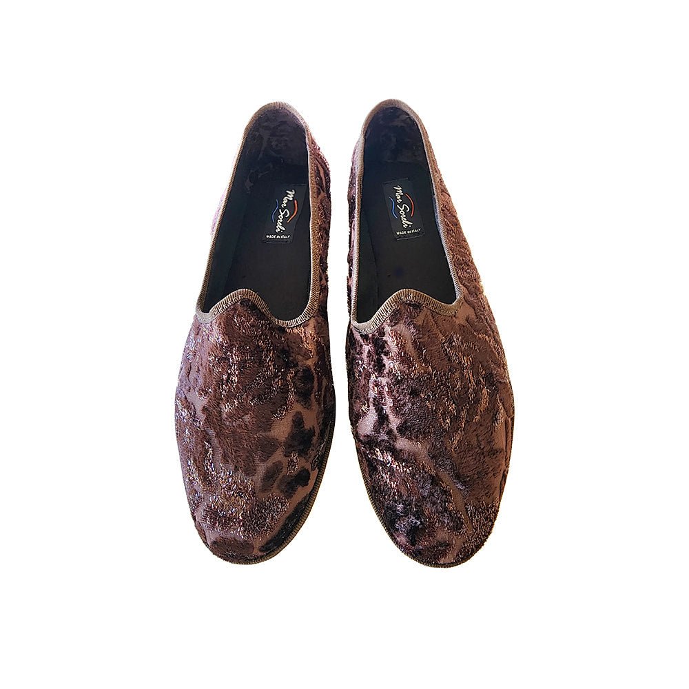 Moirette Burn Out Lurex Women’S Velvet Marrone Slip On by Mar Soreli – Don't Panic Shoes