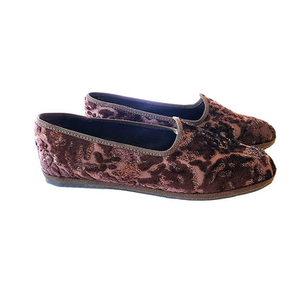 Moirette Burn Out Lurex Women’S Velvet Marrone Slip On by Mar Soreli – Don't Panic Shoes