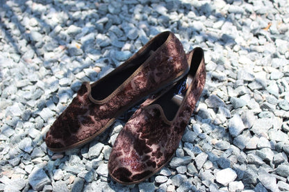 Moirette Burn Out Lurex Women’S Velvet Marrone Slip On by Mar Soreli – Don't Panic Shoes