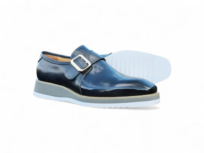 Monkstrap Slip On Classic Leather Patent Ks515 - 38p Shoes by Carrucci Shoes – Don't Panic Shoes