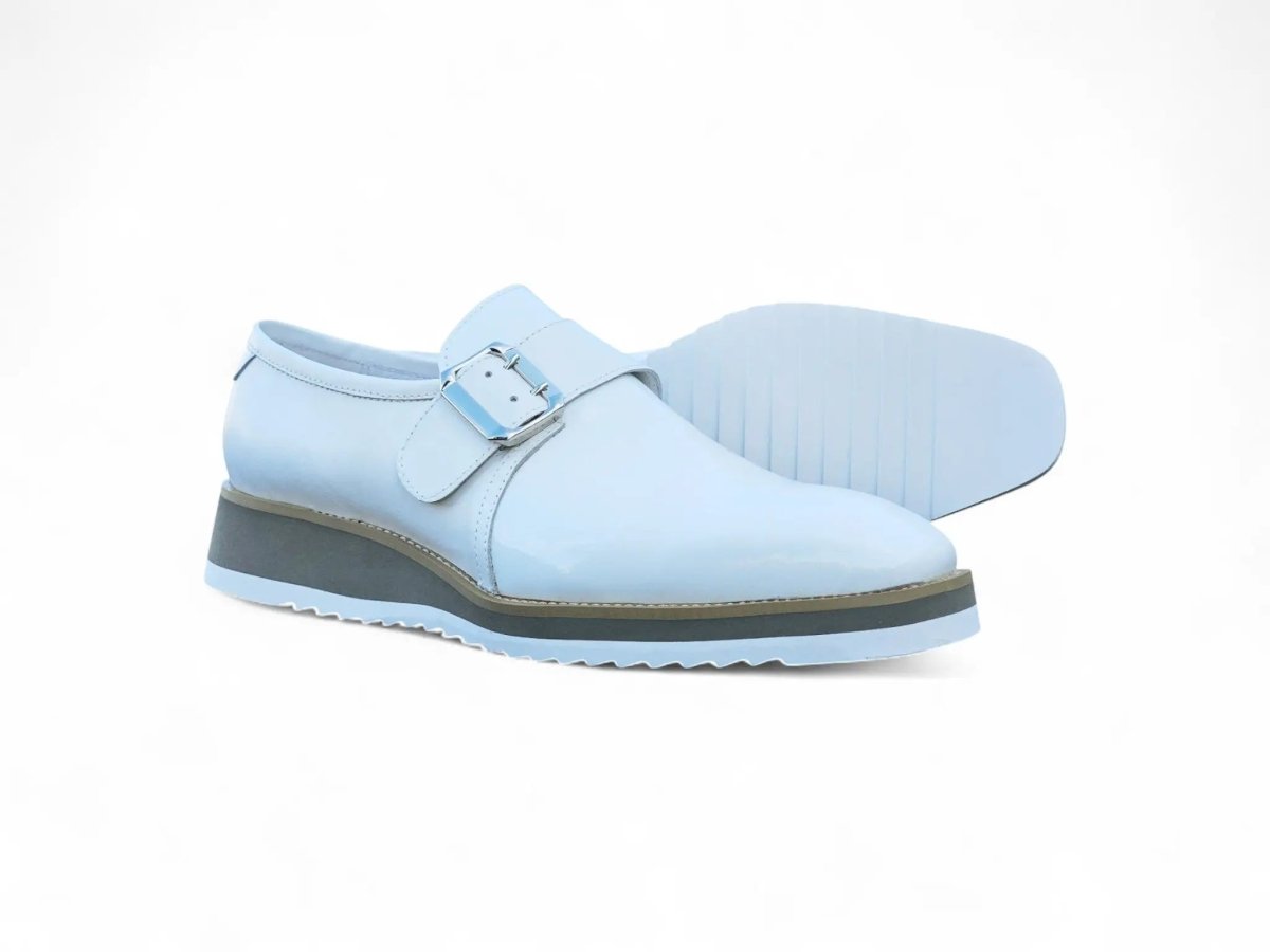 Monkstrap Slip On Classic Leather Patent Ks515 - 38p Shoes by Carrucci Shoes – Don't Panic Shoes