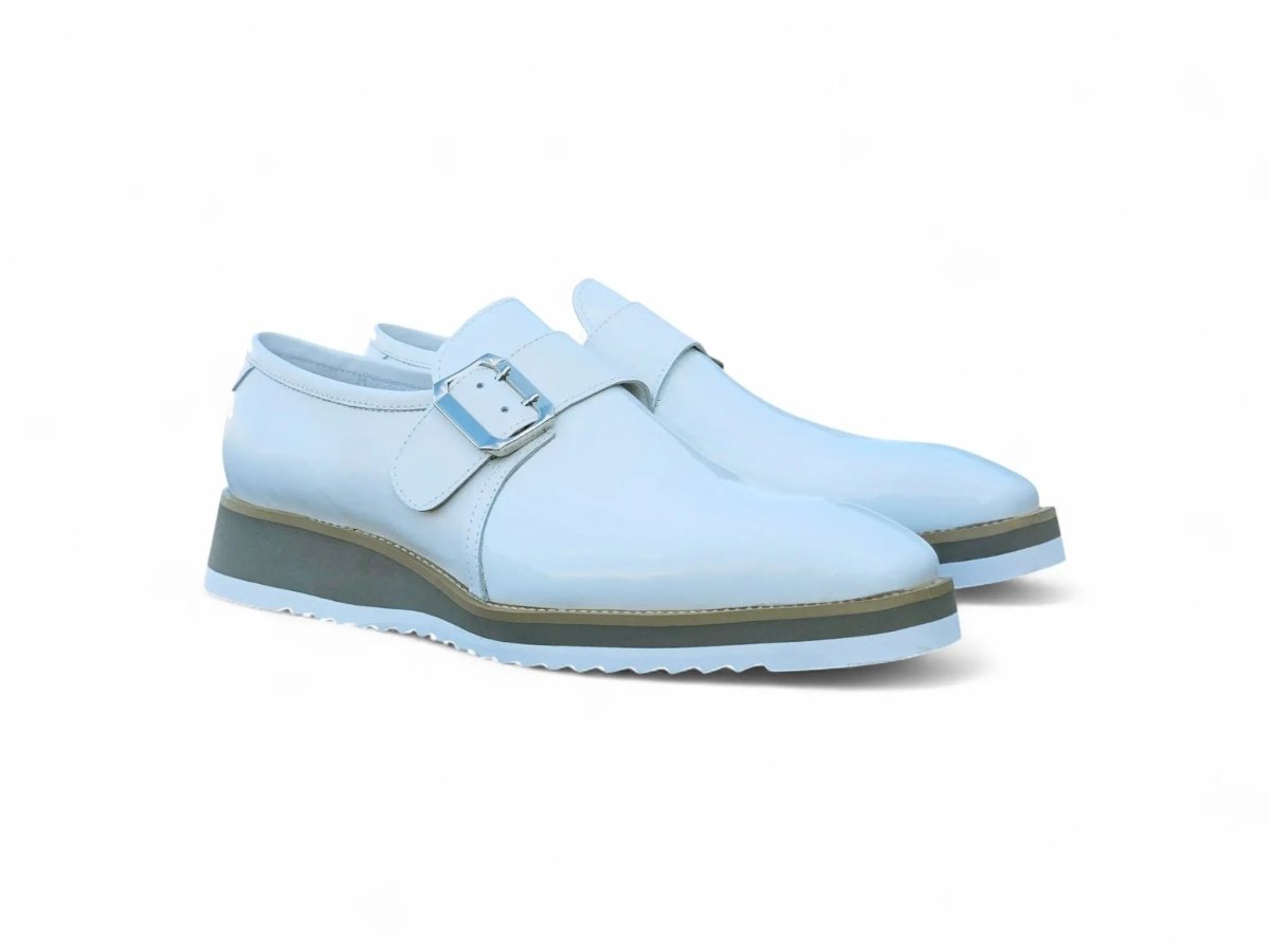 Monkstrap Slip On Classic Leather Patent Ks515 - 38p Shoes by Carrucci Shoes – Don't Panic Shoes