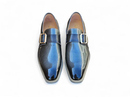 Monkstrap Slip On Classic Leather Patent Ks515 - 38p Shoes by Carrucci Shoes – Don't Panic Shoes