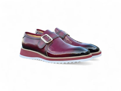 Monkstrap Slip On Classic Leather Patent Ks515 - 38p Shoes by Carrucci Shoes – Don't Panic Shoes