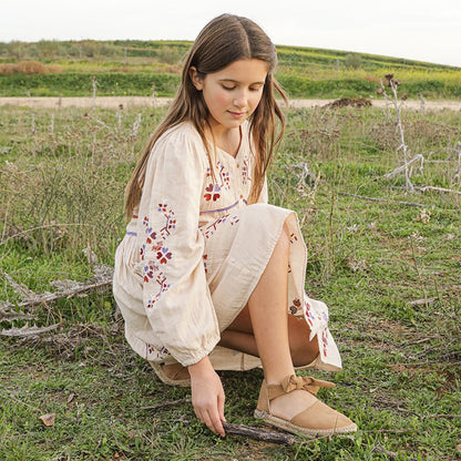 MontSe Women’s Nude Ankle Tie Espadrille Made In Spain Seasonal Core Ss by Childrenchic – Don't Panic Shoes