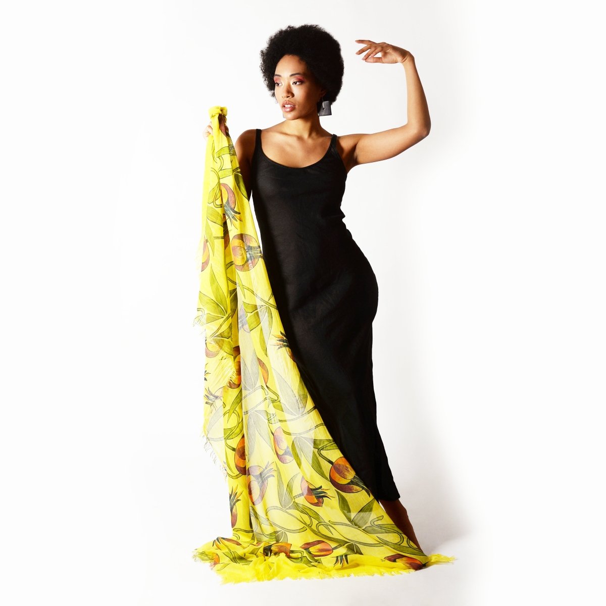 Mucha Mustard Yellow 71 Bamboo Fiber Florence Italy Bamboo Scarves by Mar Soreli – Don't Panic Shoes