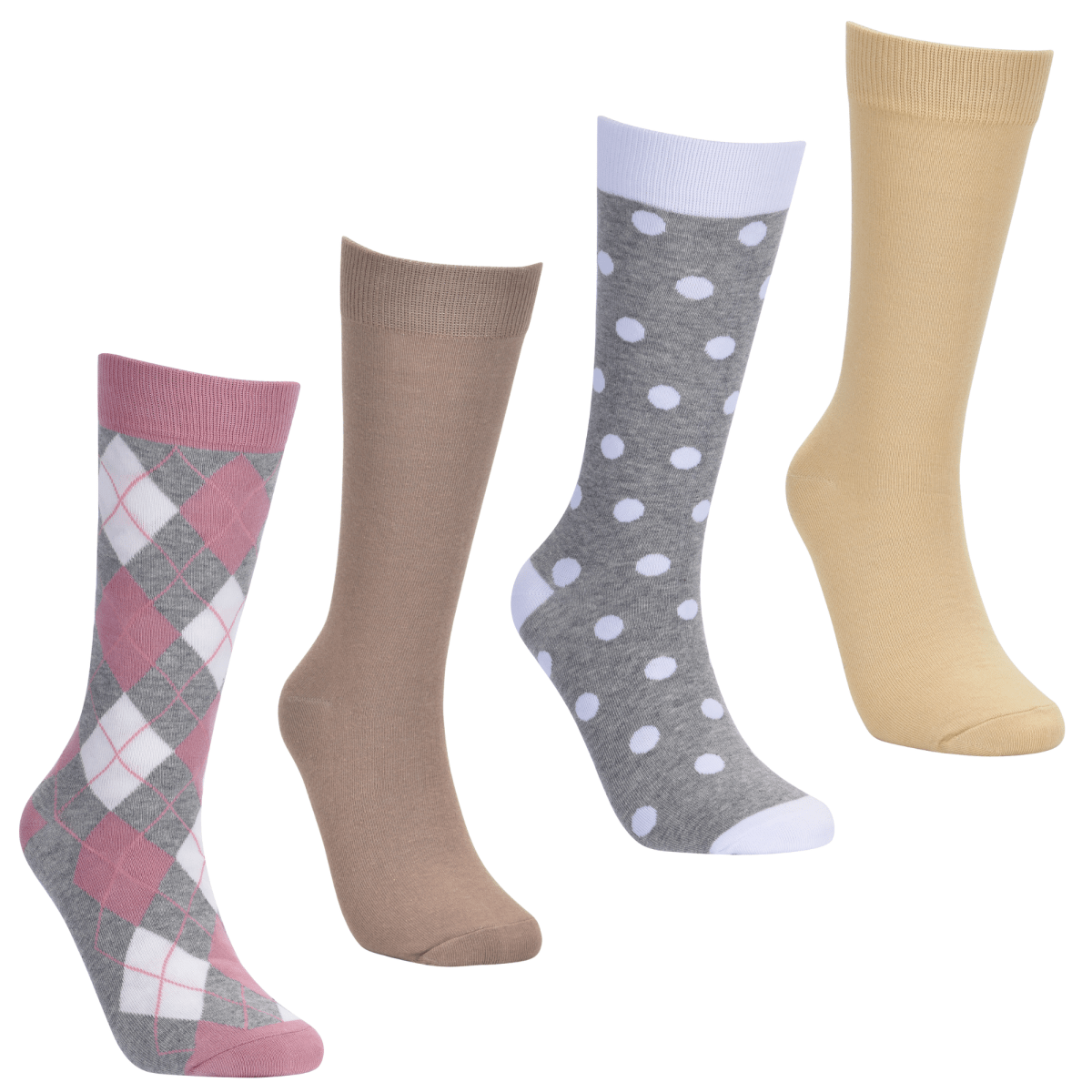 Muted Neutrals Sock Bundle 4 Pack Versatile Soft Understated Tones Gift Ready Wardrobe Essentials Socks by No Cold Feet – Don't Panic Shoes