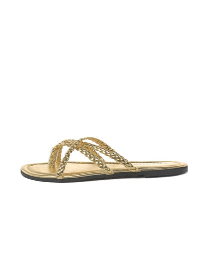 Natalie | Gold Sandals by J.Adams – Don't Panic Shoes