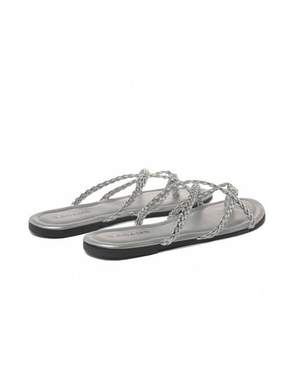 Natalie | Silver Sandals by J.Adams – Don't Panic Shoes
