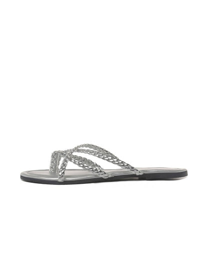 Natalie | Silver Sandals by J.Adams – Don't Panic Shoes