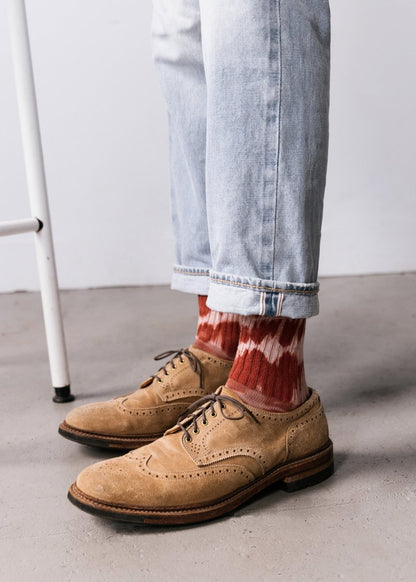 Natural - Dyed Retro Crew Socks by American Trench – Don't Panic Shoes