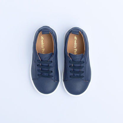 Navy Classic Lace Up Sneaker Kids - Classic Sneaker by Freshly Picked – Don't Panic Shoes