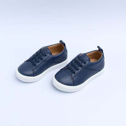 Navy Classic Lace Up Sneaker Kids - Classic Sneaker by Freshly Picked – Don't Panic Shoes