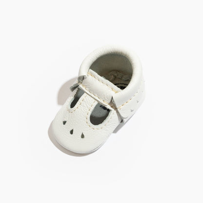 Newborn Bright White Mary Jane Baby Shoe Mary Jane by Freshly Picked – Don't Panic Shoes