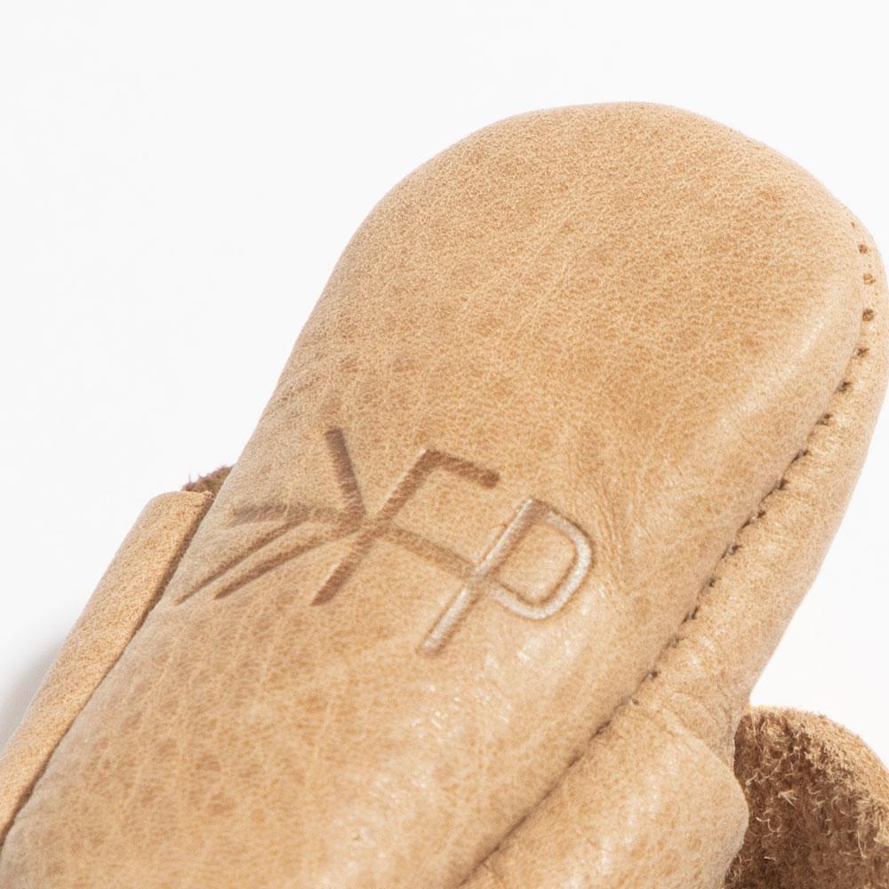 Newborn Weathered Brown Knotted Bow Baby Shoe Knotted Bow Mocc by Freshly Picked – Don't Panic Shoes