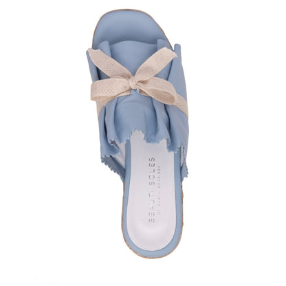 Noelle Wedge Leather Sandal Women’S Rope Platform 90mm Heels by Beautiisoles – Don't Panic Shoes