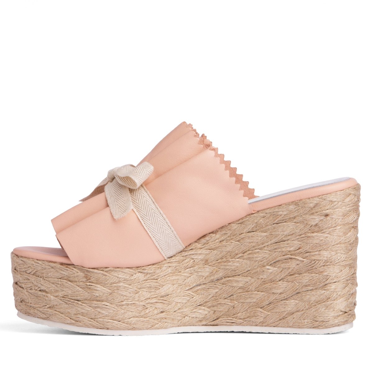 Noelle Women's Leather Wedge Sandal Rope Platform Cushioned Heels by Beautiisoles – Don't Panic Shoes