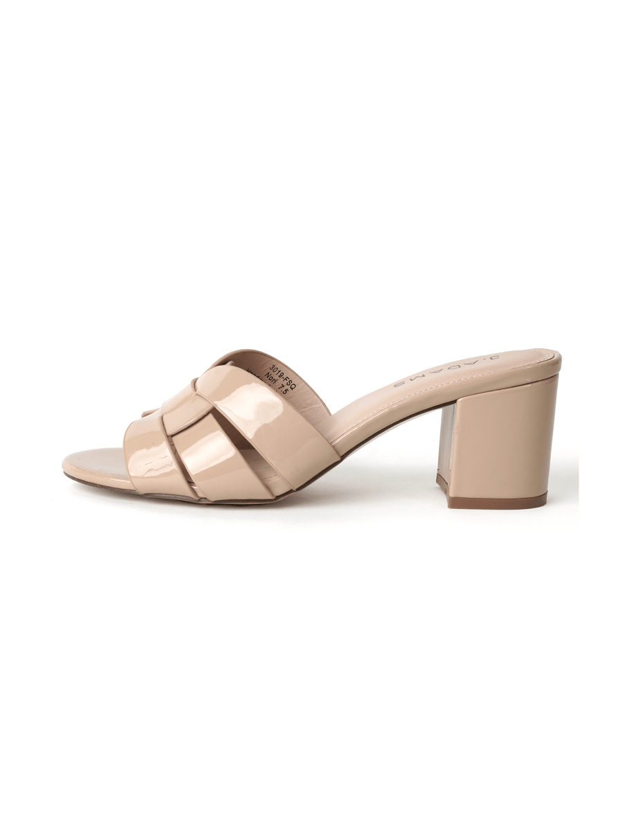 Nori | Beige Patent Sandals by J.Adams – Don't Panic Shoes
