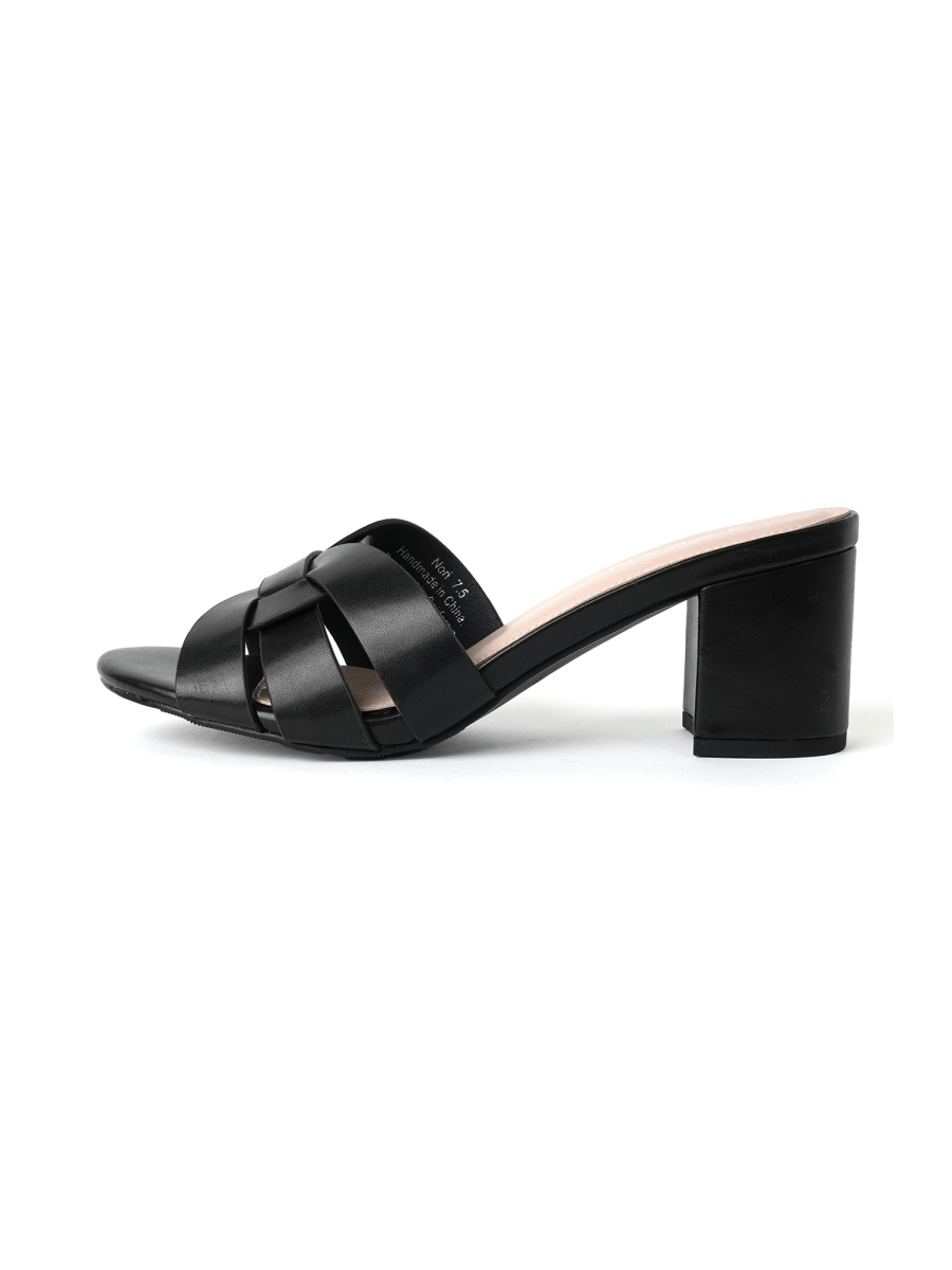 Nori | Black Sandals by J.Adams – Don't Panic Shoes