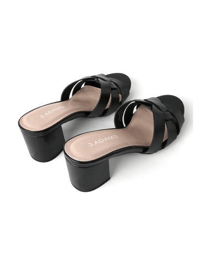 Nori | Black Sandals by J.Adams – Don't Panic Shoes
