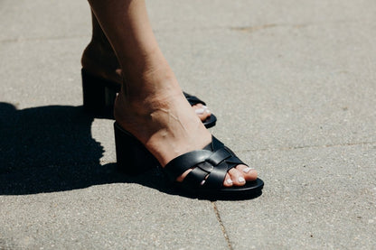 Nori | Black Sandals by J.Adams – Don't Panic Shoes