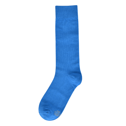 Ocean Blue Solid Socks Versatile Deep Sea Crew Pair Comfortable Casual Everyday Wear Socks by No Cold Feet – Don't Panic Shoes