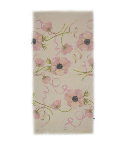 O’Keeffe Off White Bamboo Fiber Art Print Florence 50 Bamboo Scarves by Mar Soreli – Don't Panic Shoes