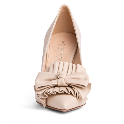 Olga Women’S Leather Almond Toe Stiletto Pump Padded Insole Heels by Beautiisoles – Don't Panic Shoes