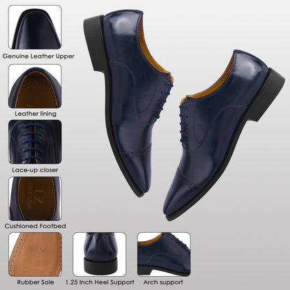 Oscar Mens Leather Lace Up Oxford Designer Dress Shoes Shoes by Libertyzeno – Don't Panic Shoes