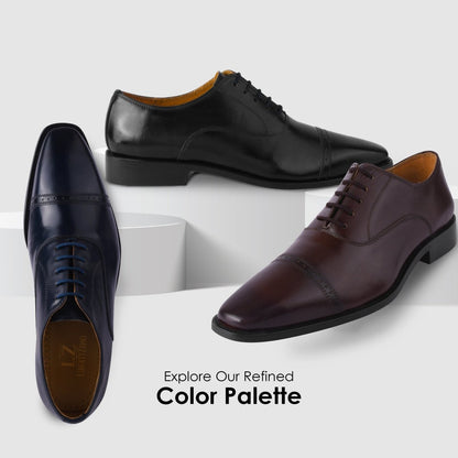 Oscar Mens Leather Lace Up Oxford Designer Dress Shoes Shoes by Libertyzeno – Don't Panic Shoes