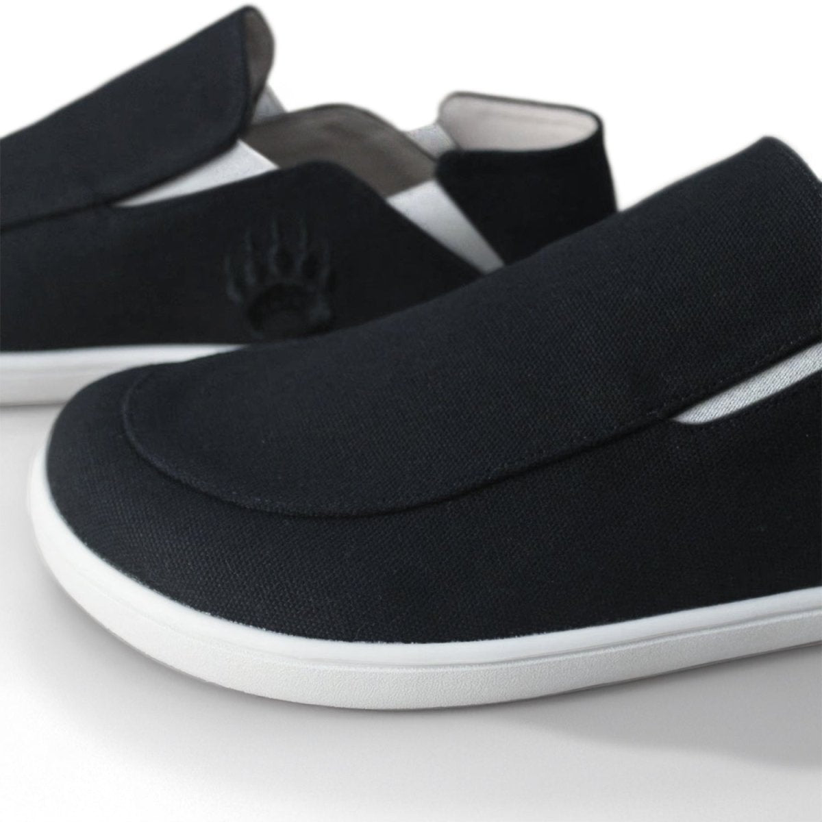 Oso Cg2 Canvas Black White Zero Drop Slip On Wide Toe Shoe Shoe by Bearfoot – Don't Panic Shoes