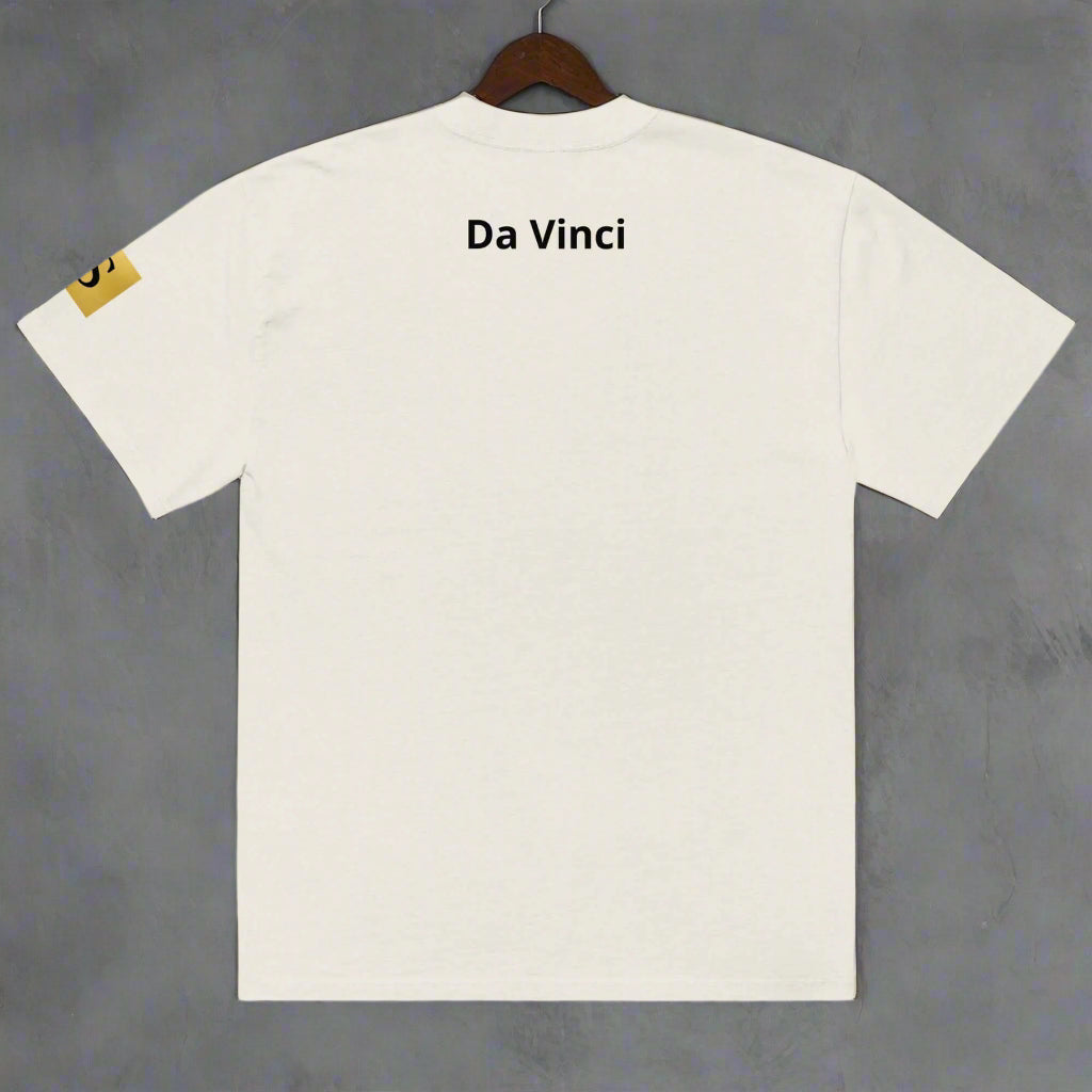 "DAVINCI" unisex Oversized graphic print faded t-shirt