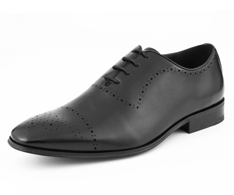 Stylish and elegant Wyatt Black leather shoe for men's fashion