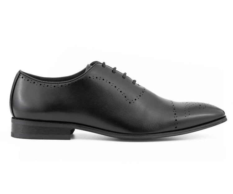 High-quality Wyatt Black leather shoes with a sleek and timeless design