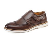 Thumbnail for Amali Dario brown monk strap shoes main