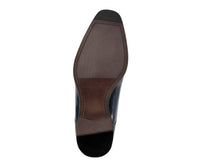 Thumbnail for  Side angle of Harvey Navy shoes displaying elegant silhouette, rounded toe, and comfortable low heel