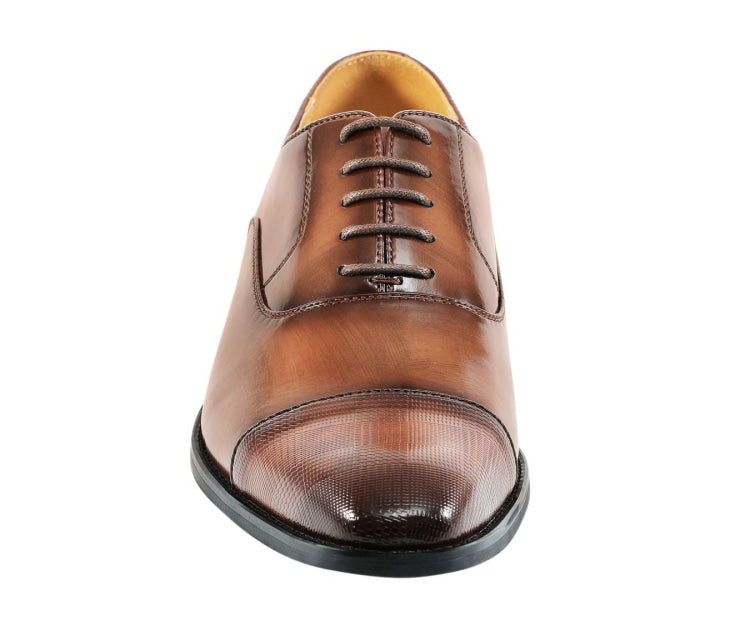  Conrad Brown leather shoes with lace-up design and rubber sole