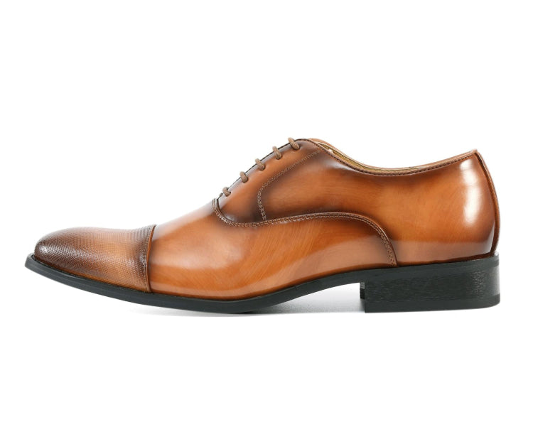 Conrad Tan: Handcrafted leather men's dress shoe in rich brown color