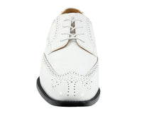 Thumbnail for Buy Bolano Elwyn White Men’S Derby Brogue Pu Leather Shoes - Oxfords from Don’t Panic Shoes | Best Prices & Fast Shipping