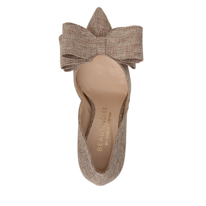 OxSana Handmade Italian Linen Pump Women’s Leather Lined Heels by Beautiisoles – Don't Panic Shoes