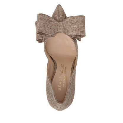 OxSana Handmade Italian Linen Pump Women’s Leather Lined Heels by Beautiisoles – Don't Panic Shoes