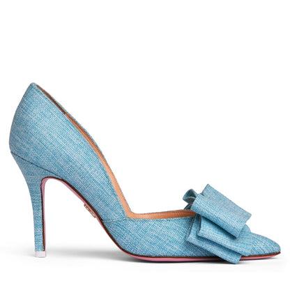 OxSana Handmade Italian Linen Pump Women’s Leather Lined Heels by Beautiisoles – Don't Panic Shoes