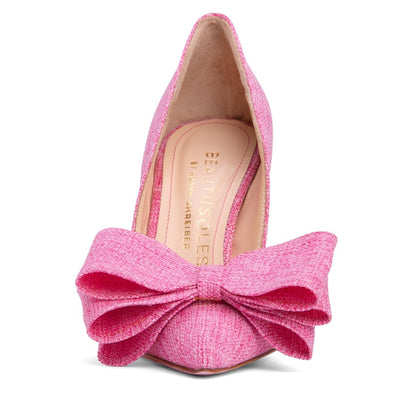 OxSana Handmade Italian Linen Pump Women’s Leather Lined Heels by Beautiisoles – Don't Panic Shoes