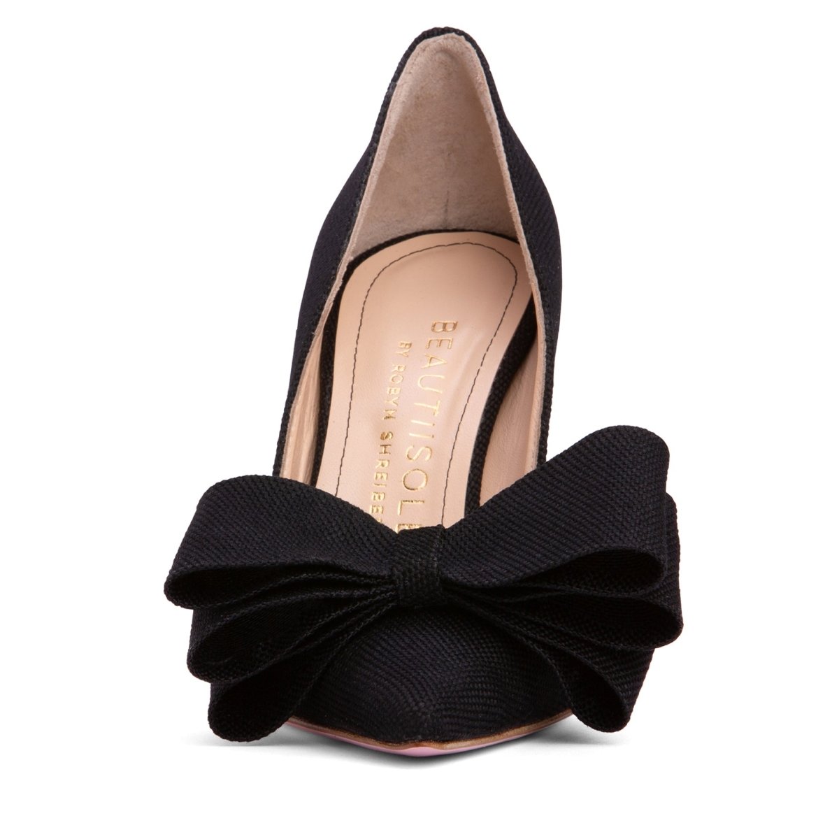 Oxsana Italian Linen Pump Womens Leather Lined Closed Toe Heels by Beautiisoles – Don't Panic Shoes