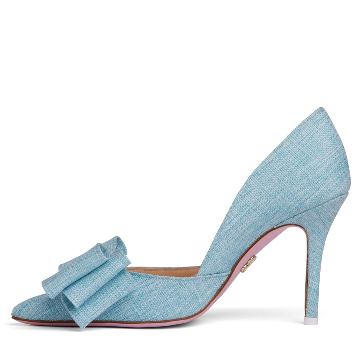 Oxsana Italian Linen Pump Womens Leather Lined Closed Toe Heels by Beautiisoles – Don't Panic Shoes