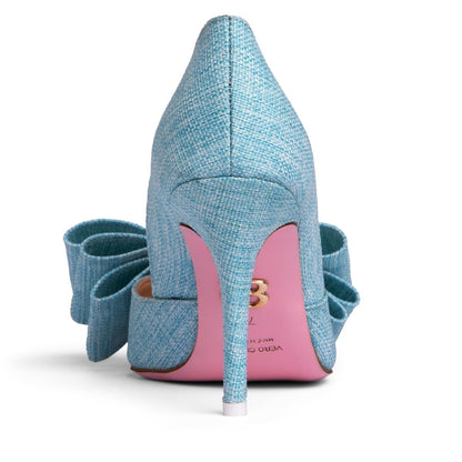 OxSana Women’s Handmade Italian Leather And Linen Pump Heels by Beautiisoles – Don't Panic Shoes