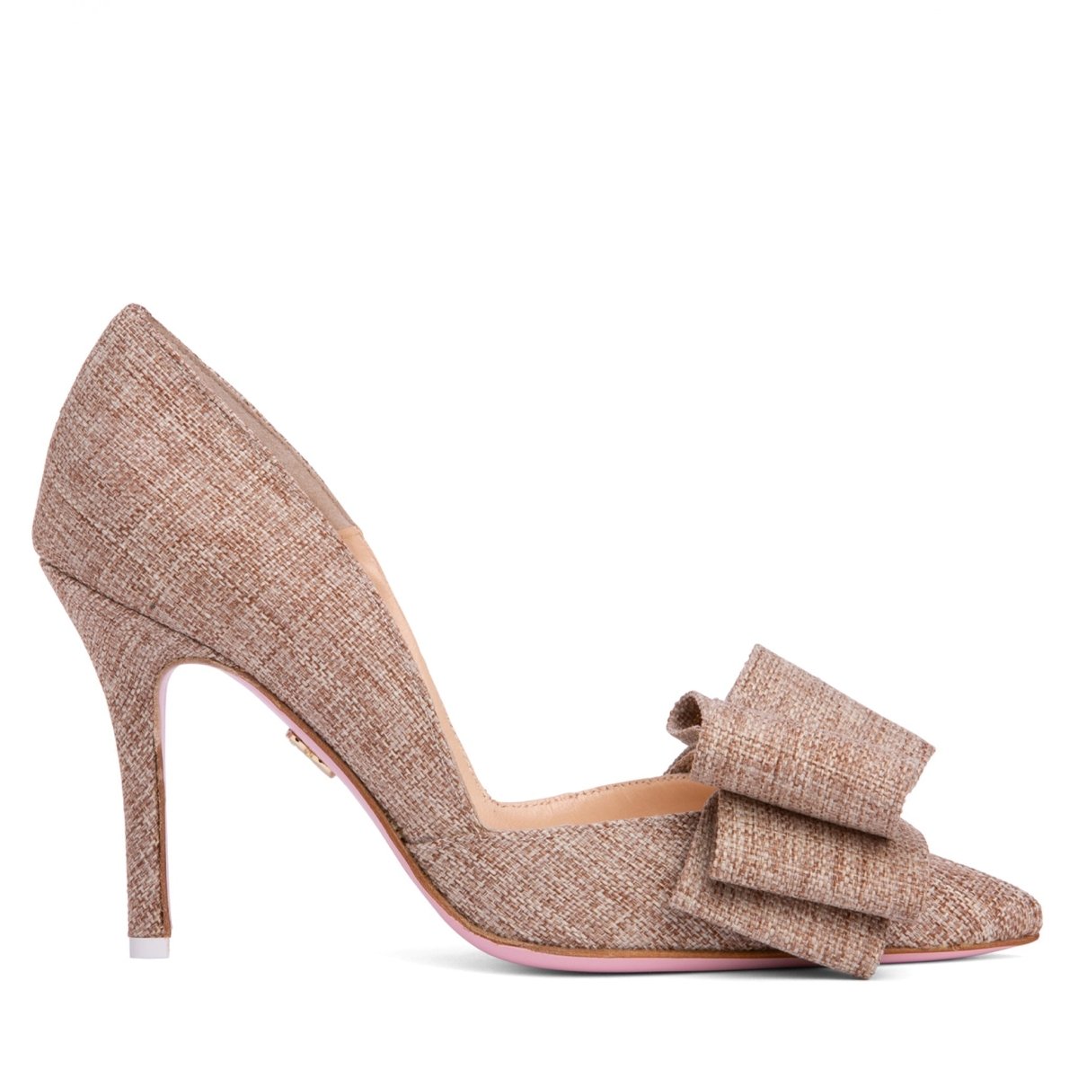 OxSana Women’s Handmade Italian Leather And Linen Pump Heels by Beautiisoles – Don't Panic Shoes