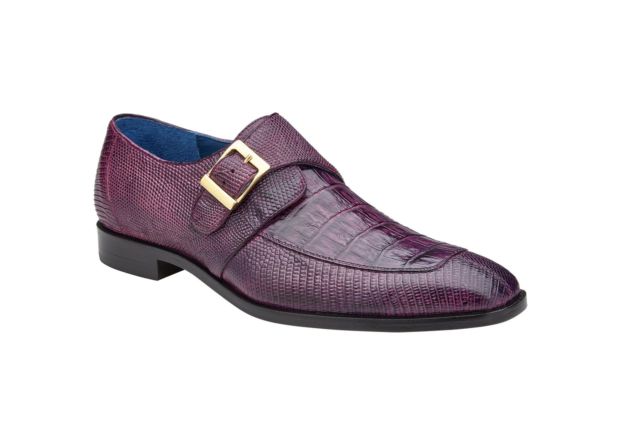 Buy Pablo Ant. Purple Men’S Caiman Crocodile Monk Strap Shoes - Men from Don’t Panic Shoes | Best Prices & Fast Shipping