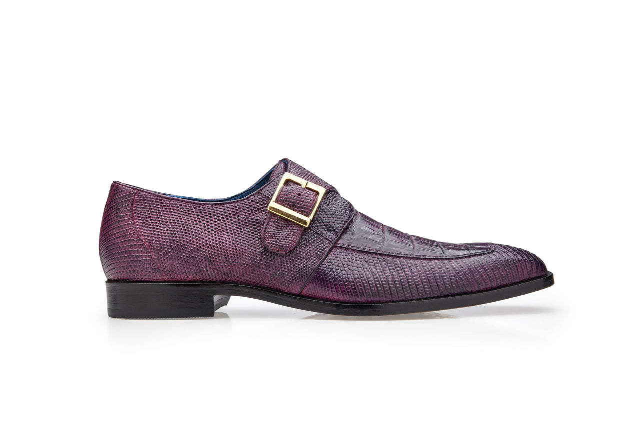 Buy Pablo Ant. Purple Men’S Caiman Crocodile Monk Strap Shoes - Men from Don’t Panic Shoes | Best Prices & Fast Shipping