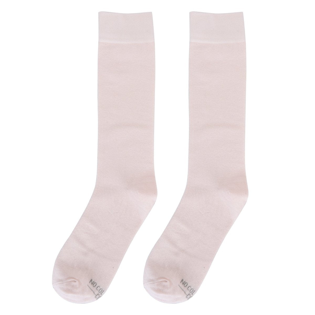 Pale Pink Cotton Blend Women’S Crew Socks Lightweight Breathable Comfortable Everyday Wear Socks by No Cold Feet – Don't Panic Shoes